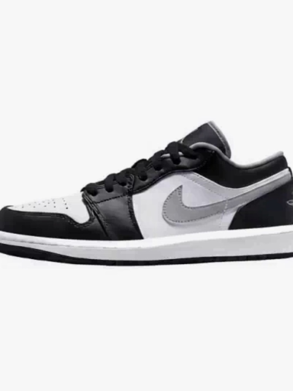 Nike Air Jordan 1 Low - Retro Sneaker in Black, White & Gray